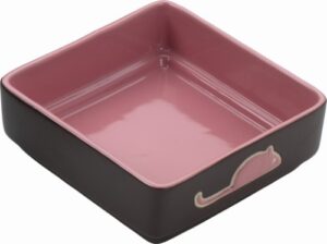 CAT DISH FOUR SQUARE 5" PINK