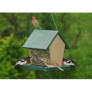 PLASTIC HOPPER BIRD FEEDR LG