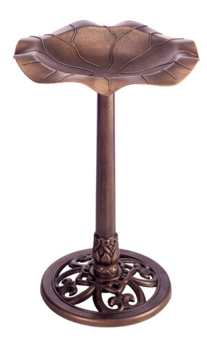 BIRD BATH LILYLF PEDSTL BRNZ
