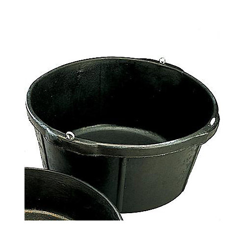 STALL FEEDER 6.5 GAL BLACK RUBBR