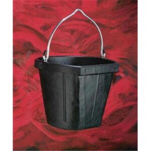 RUBBER FLATBACK BUCKET BLK FF