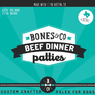 BONES & CO FZN BEEF PAT 6LB