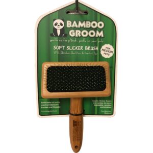 BAMBOO GROOM SFT SLICKER MED