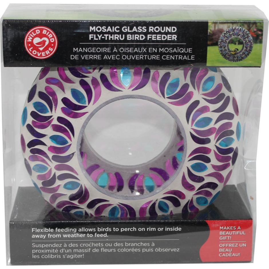 MOSAIC GLASS FLY FEEDER