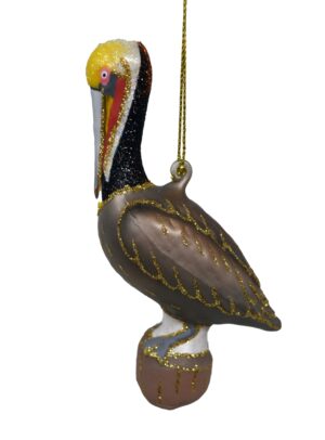 ORNAMENT BIRD BROWN PELICAN