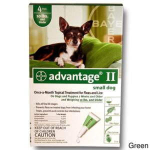 ADVANTAGE II DOG GRN 0-10LB