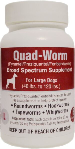 QUAD WORM LARGE DOG 6CT