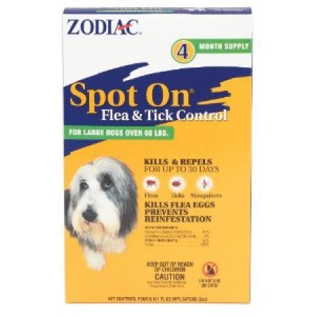 ZODIAC FLEA & TICK >60LB 4PK