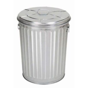 31 GAL TRASH CAN W/ LID GALV