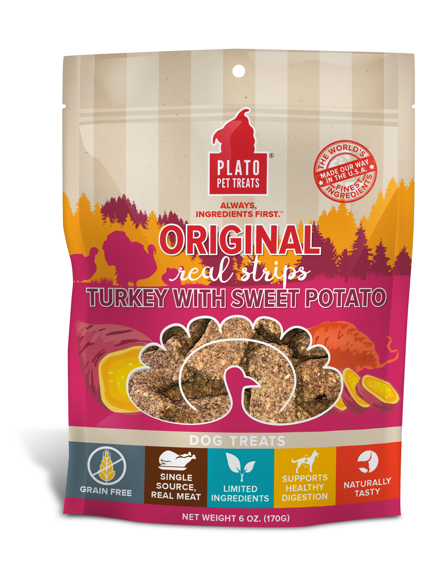 PLATO REAL STRIPS TKY/SWT POT 6O