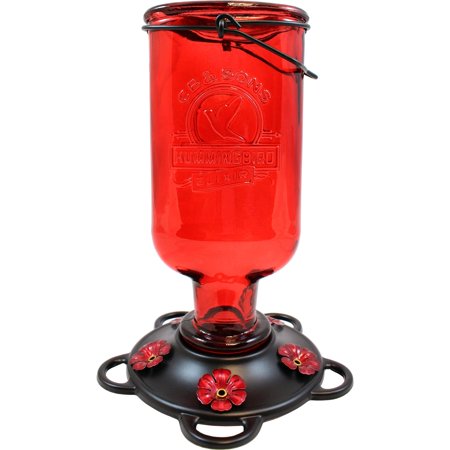 MASON JAR HUMMING BIRD FDR RED