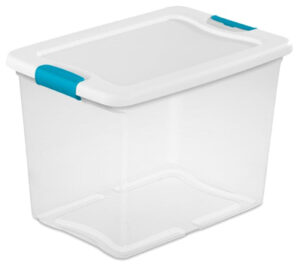 25QT CLEAR PLASTIC BOX`