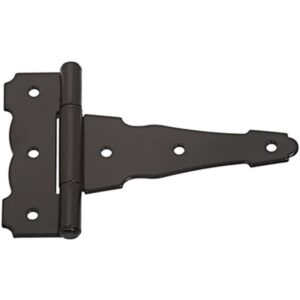 GATE HINGE REVERSIBLE BLK 4"