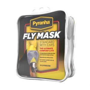 PYRANHA FLY MASK W/ EARS YRLG