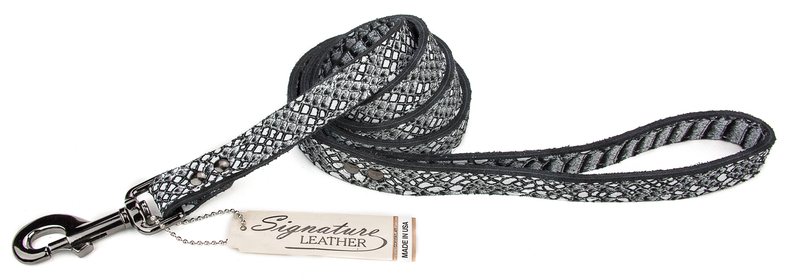 LTHR LEAD NATV WHITE 3/4"X4'