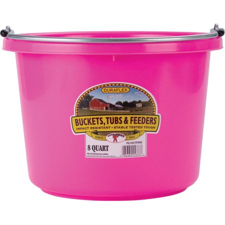 BUCKET ROUND 8QT HOT PINK LG