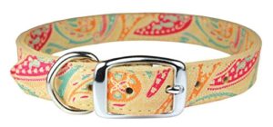 PAISLEY LTHR COLLAR 10" SAND