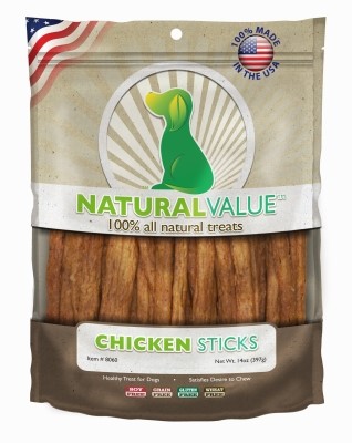 NAT VAL DOG CKN STICKS 14OZ
