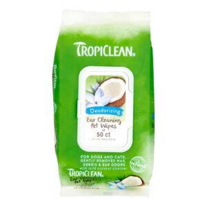 TROPICLEAN EAR CLEAN WIPES 50CT