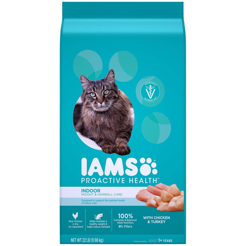 IAMS CAT INDOOR WGHT/HRBALL 22#