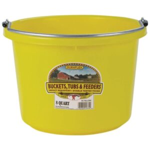 BUCKET ROUND 8QT YELLOW LG