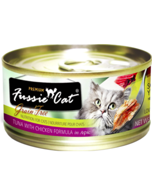 FUSSIE CAT TUNA W/ CKN 5.5OZ