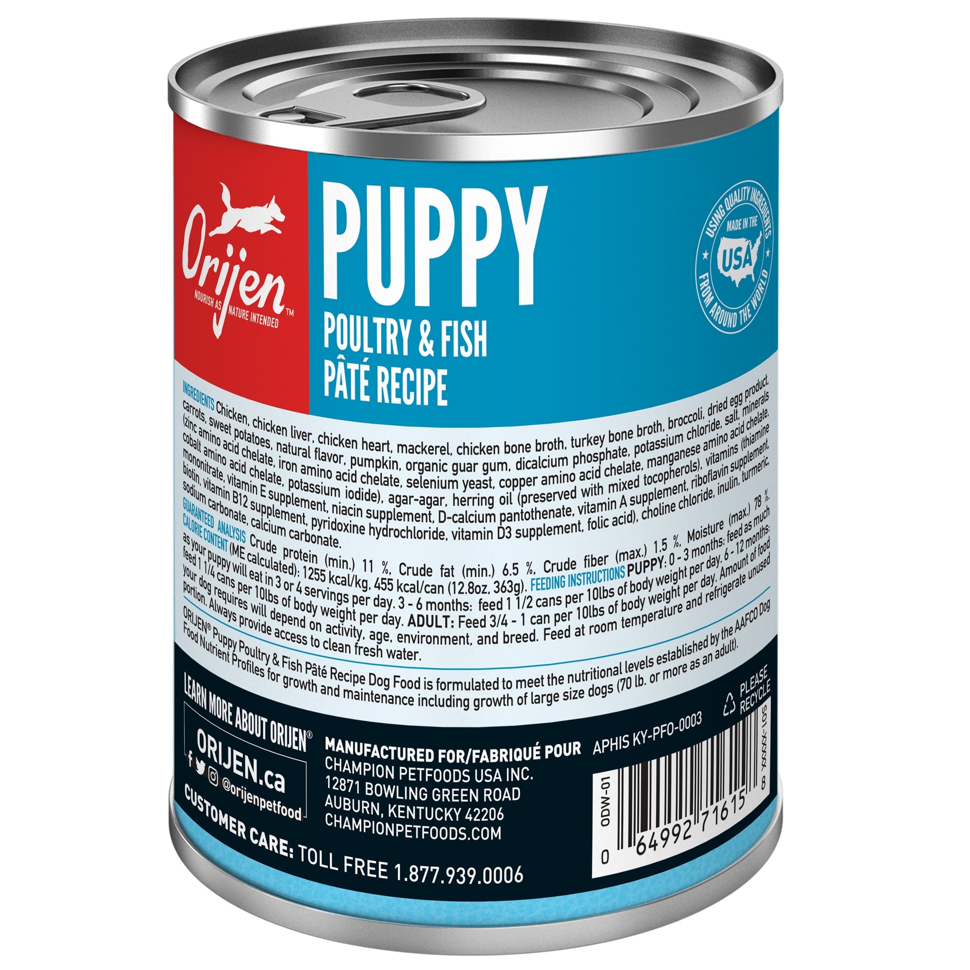 ORIJEN PUPPY PLTRY FISH 12.8OZ - Image 2