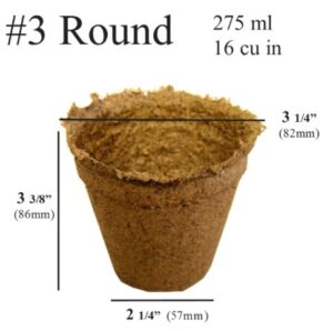 COWPOTS ROUND 12PK 3IN