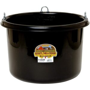 ROUND FEEDER 8 GAL BLK