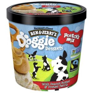 B&J DOGGIE DESSERT PB 4OZ