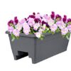DECK RAIL PLANTER PLASTIC GRAY - Image 2