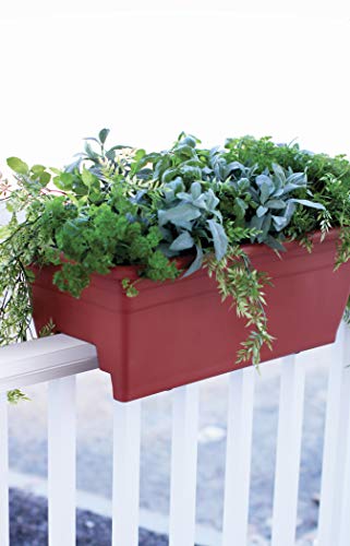 DECK RAIL PLANTER PLASTIC GRAY - Image 3