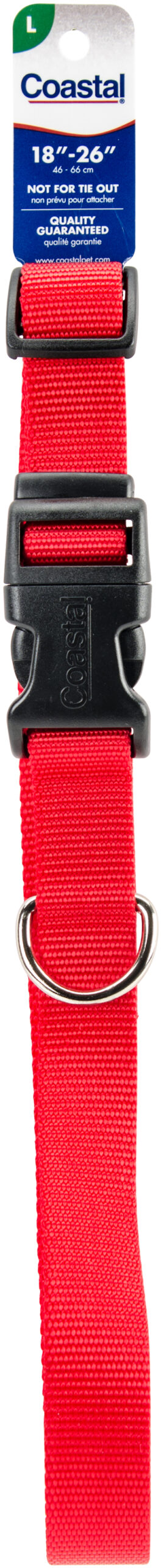 COASTAL ADJ COLLAR RED 1" 18-26