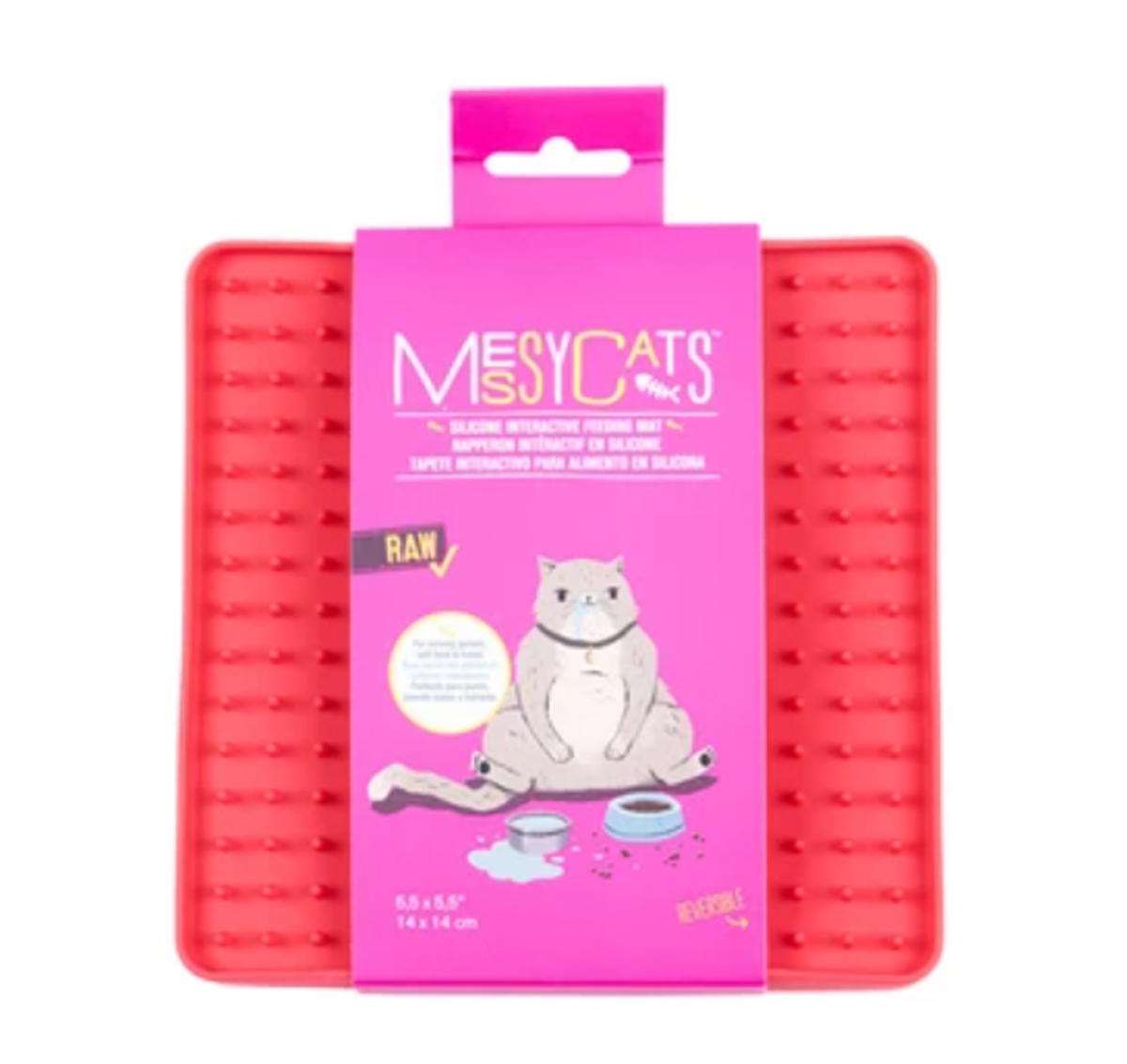 MESSY CAT FEED MAT 5.5" RED