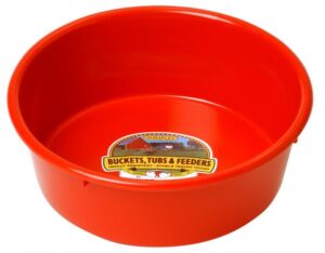 FEED PAN RND 5QT RED