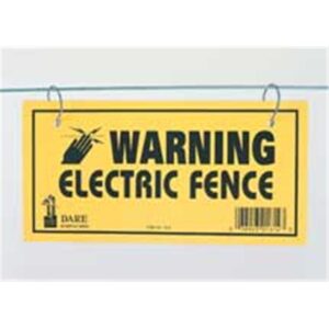 SIGN ELECTRIC FENCE WARNING