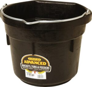 BUCKET FLATBACK 12QT RUBBER LG