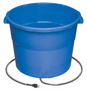 HEATED BUCKET 16 GAL BLUE