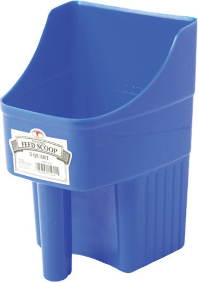 FEED SCOOP ENCLOSED 3QT BLUE