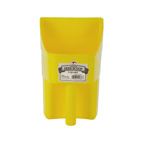 FEED SCOOP ENCLOSED 3QT YELLOW