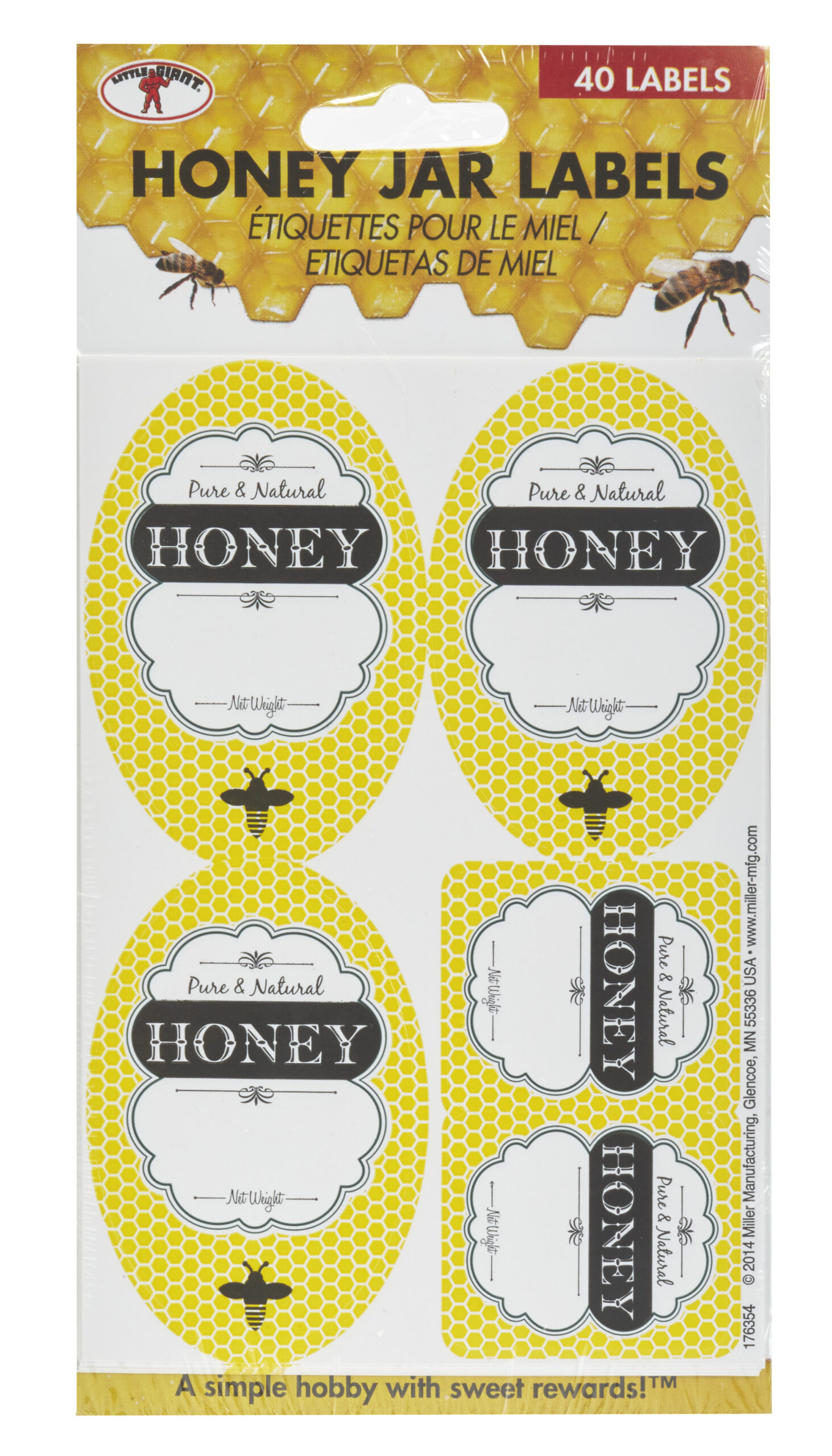 HONEY JAR LABELS PACK OF 40