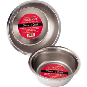 STAINLESS DOG DISH 64OZ PROSELEC