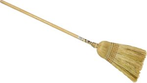 CORN BROOM & RATTAN TAN HNDL/BRM