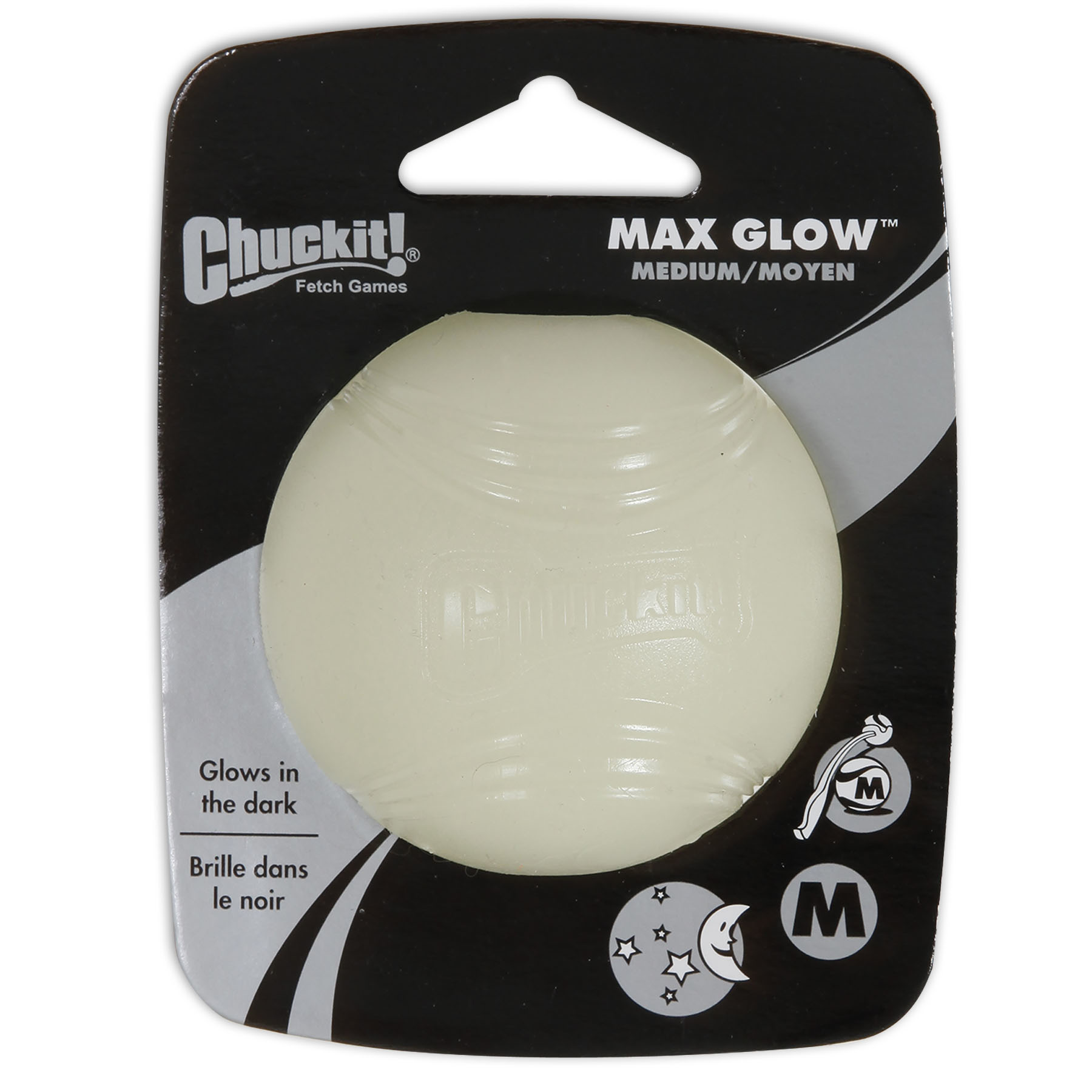 CHUCK IT MAX GLOW BALL MED