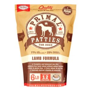 PRIMAL DOG LAMB PATTIES 6 LB