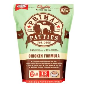 PRIMAL D FRZ CKN PATTIES 6#
