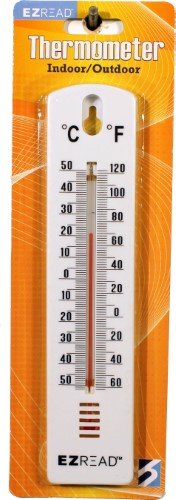 EZREAD THERMOMETER 6.5" WHIT