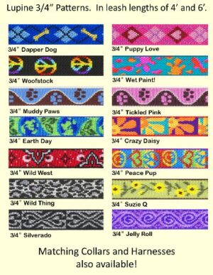 3/4in Puppy Love 4ft Leash