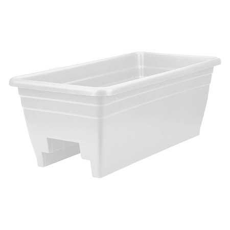 DECK RAIL PLANTER PLASTIC WHITE