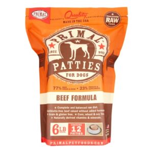 PRIMAL DOG BEEF PATTIES 6 LB